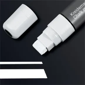 Kriedový popisovač, biela, 5-15 mm, klinový hrot, tekutý, SIGEL BA171